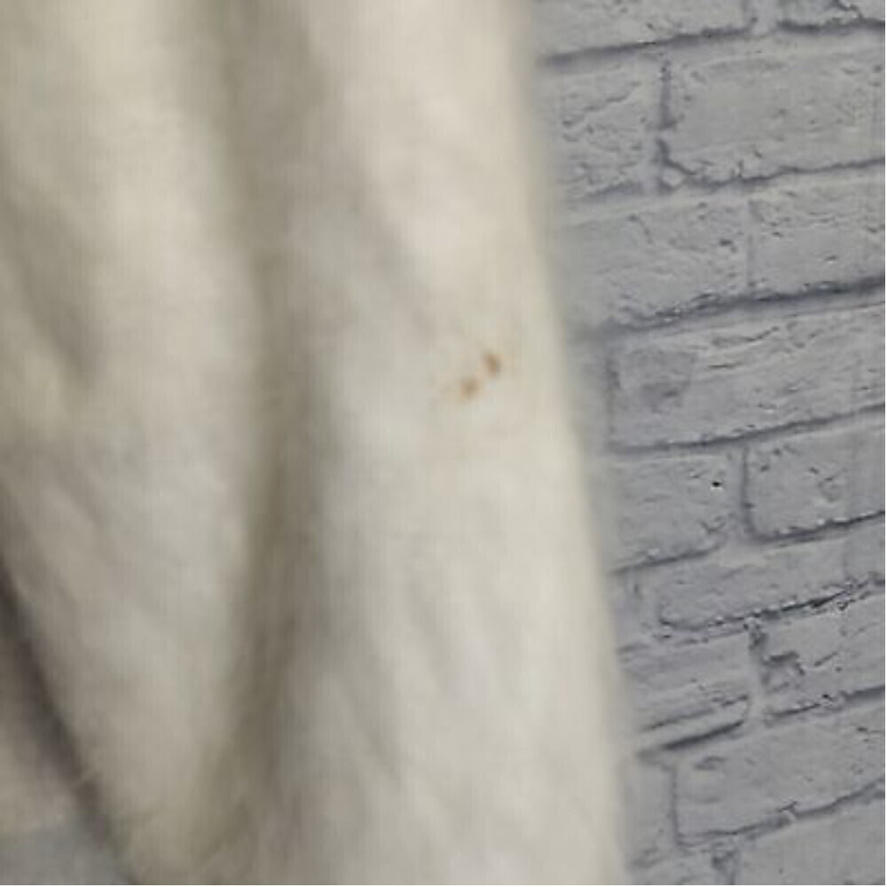 Vintage Adore Women's cream angora rabbit fur embroidered pearl detail Coat Sz M - Picture 6 of 11